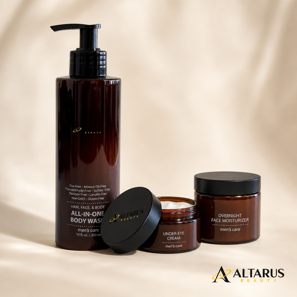 Men's 3-Step Essentials Kit by Altarus Beauty with brand logo